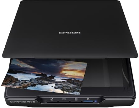 Epson Perfection V39II A4 Flachbett-Foto- und Dokumentenscanner mit Ständer
