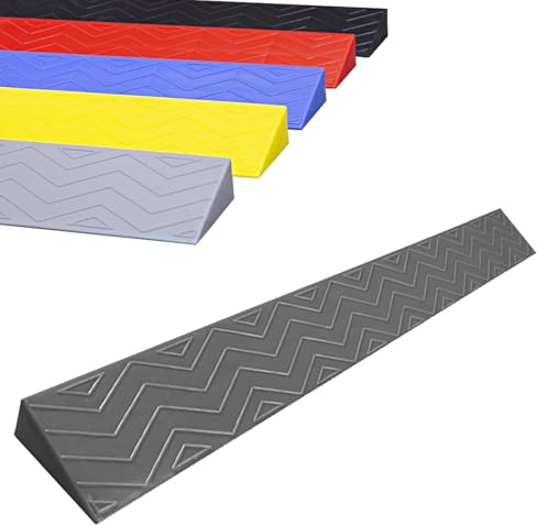 JINGJIAOPLSD Türschwellenrampe aus Kunststoff, Saugroboter Rampe 1–6,5 cm Hohe Schwelle, Tragbar für Rollstühle, Schubkarren, Fahrräder und Kehrroboter(Gray,100x10x4cm)