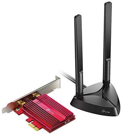 TP-Link Archer TX3000E AX3000 Wi-Fi 6 Bluetooth 5.0 PCIe-Adapter (max 2402 Mbit/s 5 GHz und max 574 Mbit/s 2,4 GHz, Intel Wi-Fi 6 Chipsatz, WPA3-Verschlüsselungsstandard) schwarz