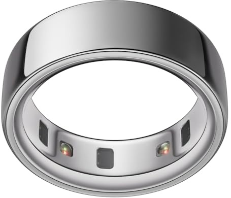 Oura Ring 4 - Silber - Größe 9 - Smart Ring | Messen Sie zuerst mit Oura Ring 4 Sizing Kit | Sleep Tracking Wearable - Herzfrequenz - Fitness Tracker - Bis zu 8 Tage Batterielaufzeit