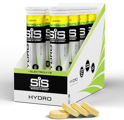 Science in Sport HYDRO Tabletten 160 Stk. Zitrone - Elektrolyte Tabletten, Vegan & glutenfrei, Brausetabletten für einen ausgeglichenen Elektrolyte-Haushalt (Verpackung kann variieren)