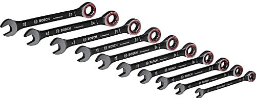 Bosch Professional Schraubenschlüssel Set 10tlg. (8/10/12/13/14/15/16/17/18/19 mm, Tasche) - Amazon Exclusive