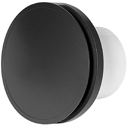EUROPLAST Ø 100mm Wandventilator Lüfter Abluft Ventilator Küche WC Bad - Badlüfter Fan - Rund Front - Kunststoff - Anthrazit