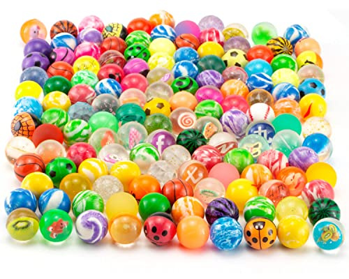 BluVast Flummi, 100 Stück Flummies für Kinder, 25mm Wiederverwendbar Flummis, Flummis Kindergeburtstag Kann Für Kindergeburtstagsgeschenke Verwendet Werden