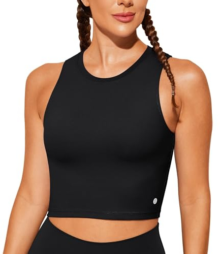 BAYDI Nudi High Neck Sport-BH Damen ohne Bügel | Herausnehmbare Pads, Weich Gepolstert, Lang Geschnittenes Crop-Top, Yoga, Fitness, Workout und Alltag