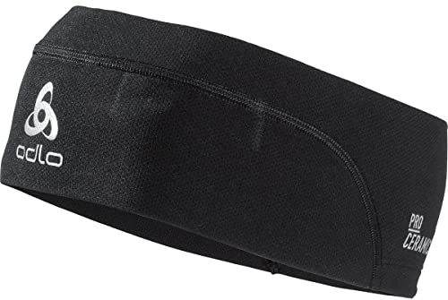 ODLO Stirnband Herren Damen Ceramicool I Dünnes Stirnband Sport I Headband, Schwarz