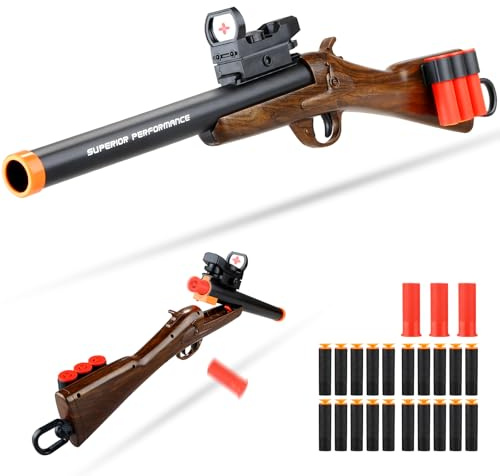 SK MISS Spielzeug Pistolen für Jungen, Schrotflinte Schaumstoff Blaster Spielzeug mit Weichen Kugeln Dart, Pädagogische Schießen Spiel Cool Stuff für Kinder und Erwachsene