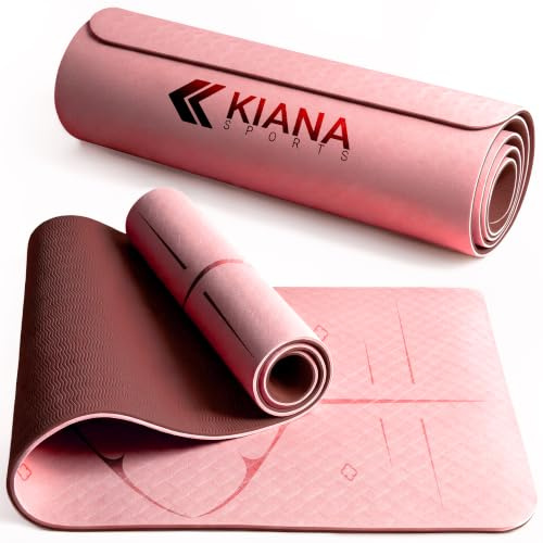 KIANA SPORTS Yoga Matte (Gymnastikmatte) – Rutschfeste Sportmatte | Yogamatte in Deutschland entwickelt – Formstabile Trainingsmatte – Yogamatten für Yoga, Pilates und Fitness