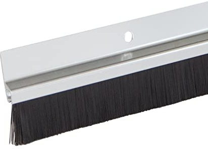 PRIOstahl Türdichtung Silber - 8 x Bürstendichtung 1m Premium Aluminium Zugluftschutz zum Anschrauben - Türbürste Dichtungsstreifen für Innen & Außen - Energiesparend gegen Zugluft, Lärm & Insekten