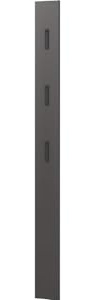 Germania Garderobenpaneel 3728-547, in Graphit, mit drei ausklappbaren Kleiderhaken aus Metall, 15 x 170 x 3 cm (BxHxT)