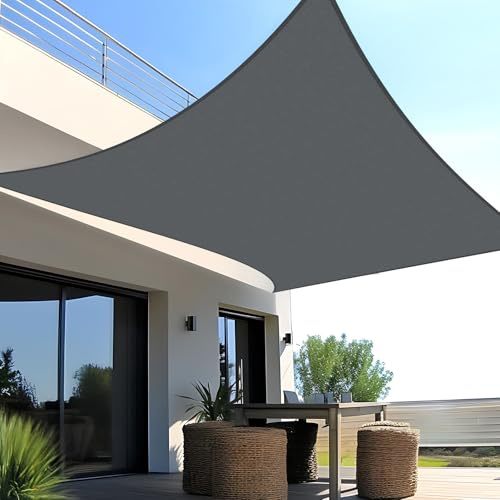 SUNNY GUARD Sonnensegel Wasserdicht 2x3m Rechteckig Sonnenschutz Wetterschutz Segel Baldachin UV Schutz für Balkon Terrasse Garten, Grau Anthrazit
