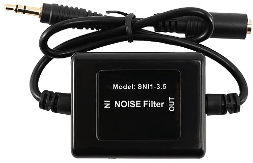 Giilayky SNI-1/3.5 Entstoerfilter Stoergeraeusche Brummfilter Massefilter Isolator 3,5 mm Schwarz