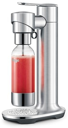 Sage - The InFizz Fusion Home Soda Maker - Für sprudelndes Wasser, Saft, Tee, Cocktails und alle sprudelnden Getränke, Gebürsteter Edelstahl