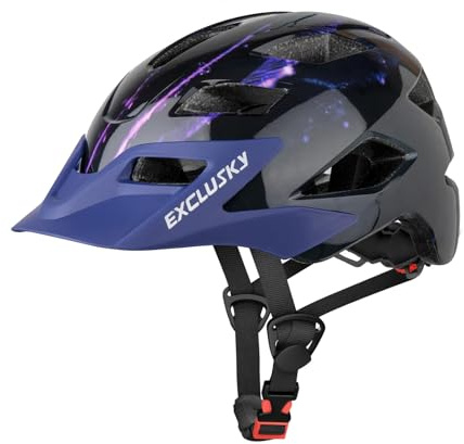 Exclusky Fahrradhelm Kinder Jungen, Kinder Fahrradhelm Mädchen für BMX Helm Kinder Radhelm Skaterhelm Verstellbar Kinderhelm Kinderfahrradhelm Fahrrad Helm Kind 50-57CM (ab 5-13 Jahre)