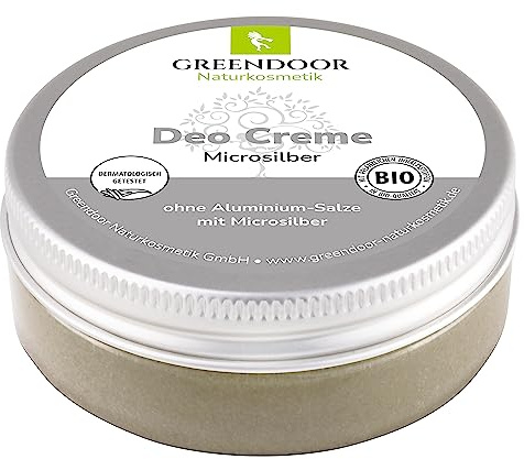 GREENDOOR Deo Creme Micro-Silber 3-fach Schutz vegan extra strong 50ml, null Schweißgeruch, Deodorant ohne Aluminium und Alkohol, natürlich ohne Tierversuche, dermatologisch bewährt, Naturkosmetik