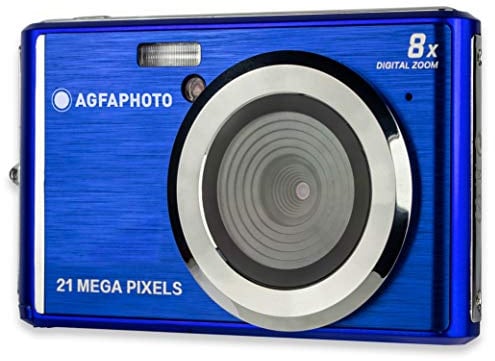AGFA PHOTO Realishot DC5200 - Kompaktes Digitalkamera, 21MP, 2,4” LCD-Bildschirm, 8x Digitalzoom, HD 720p Video, Lithiumbatterie, SD-Karten, Szenenmodi - Blau
