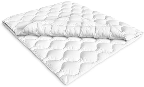 Siebenschläfer 4-Jahreszeiten Bettdecke 135x200 cm - bestehend aus 2 zusammengeknöpften Steppdecken - adaptierbare Decke für Sommer und Winter