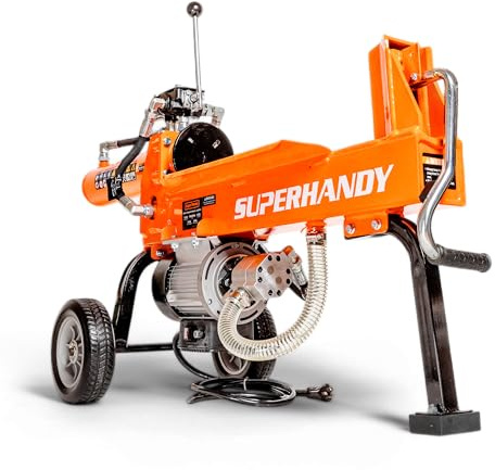SuperHandy Elektrische Holzspalter Portable 16Ton 500mm Log Länge 2-Stufen 10GPM Hydraulische Zahnradpumpe 1500Watt Motor Horizontal Full Beam Steel Wedge Brennholz Spaltung Forstwirtschaft Ernte