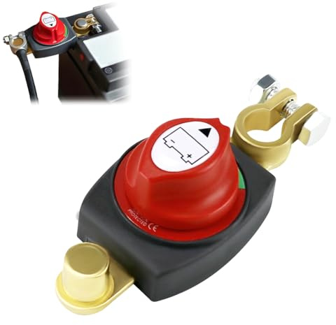 Doksvp Batterietrennschalter Hauptschalter 12V/24V, Batterieschalter Autobatterie Trennschalter, ON-OFF Batterie Schalter, für Auto, Bus, Truck, Marine, Motorrad