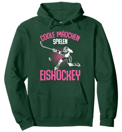 Coole Mädchen spielen Eishockey Hockey Eishockeyspielerin Pullover Hoodie