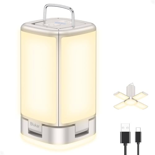 Blukar LED Campinglampe, Superhell 116 LEDs Camping Laterne mit 7 Lichtmodi | USB C Wiederaufladbare 10-48 Std. Betriebsdauer Multifunktional Notfallleuchte Zeltlampe für Camp, Wandern, Notfall usw