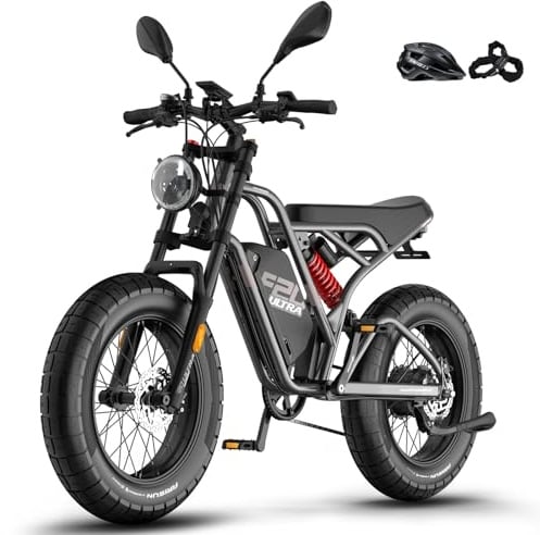 Fafrees F20 Ultra E Bike Elektrofahrrad, 48V 25Ah Akku, City E-Bike 20"*5.0 Dicke Reifen, Fatbike Motor 79N.m Torque, Mountainbike Reichweite bis zu 80-140Km (Grau)