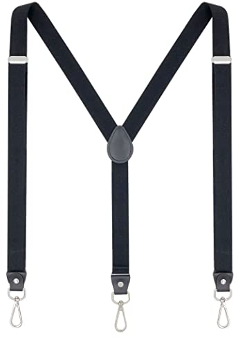 Ausukler Hosenträger Damen und schlanker Herren Extra Stark 2,5cm mit Karabiner Haken Elastischen Riemen für Jeans