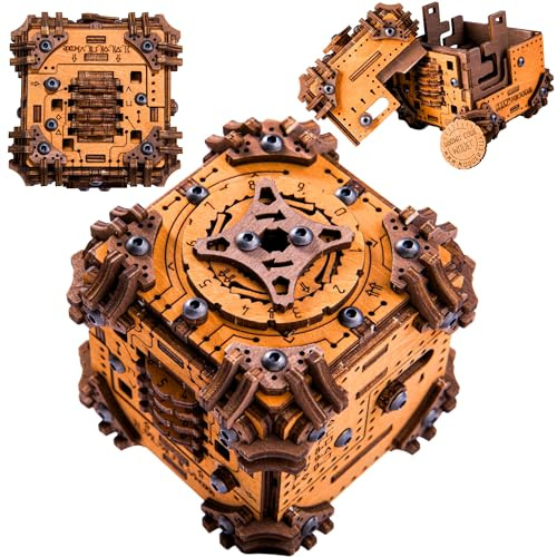 WOODEN.CITY Holz-Rätselbox für Erwachsene, Tesseract's Secret, Bausatz | 186 Bauteile + 9 Ersatzteile, Escape Room in a Box, ca. 3 Stunden Aufbau, ohne Klebstoff, ab 15 Jahren