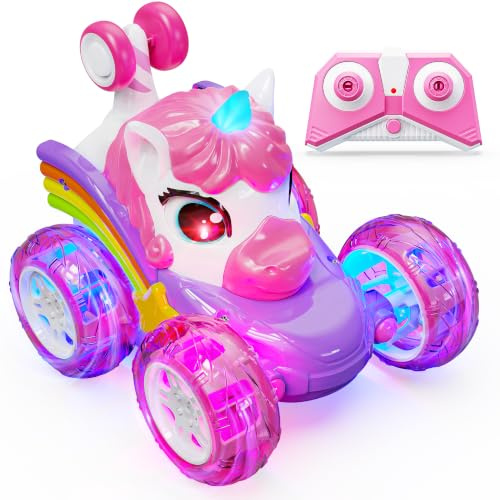 Hot Bee Ferngesteuertes Auto Spielzeug und Geschenk für Mädchen 3–6 Jahre | Einhorn-Design, für Mädchen ab 3 4 5 6 Jahre