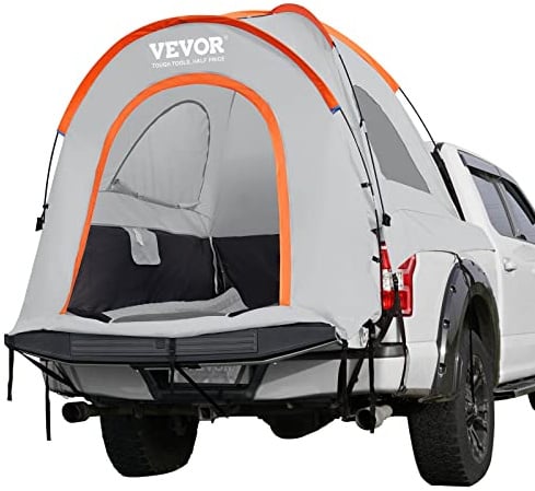 VEVOR Dachzelt Truck LKW Zelt 200 x 165 x 170 cm, Doppelschichtzelt Outdoors Pickup Truck Zelt LKW Bett Zelt Outdoor Familie Camping Reise Autozelt, Wasserdichtes Autodachzelt Heckzelt Tragetasche