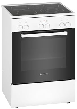Bosch HKA090220 Serie 2 Elektro-Standherd, 60 cm breit, 3D Heißluft Backen auf 3 Ebenen, erweiterbare Kochzone für großes Kochgeschirr