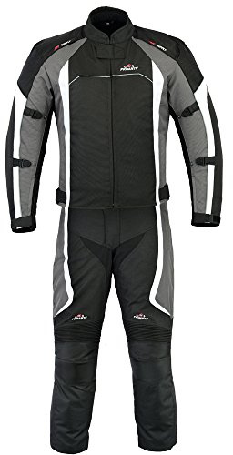 PROANTI Motorradkombi Biker Motorrad Textil Kombi wasserdichte Jacke und Hose - Größe L
