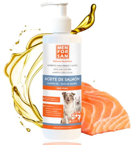 MENFORSAN Lachsöl für Hunde und Katzen | Optimiert das Immunsystem | Stärkt Gelenke und Knochen | Reduziert Hautprobleme | 500ml