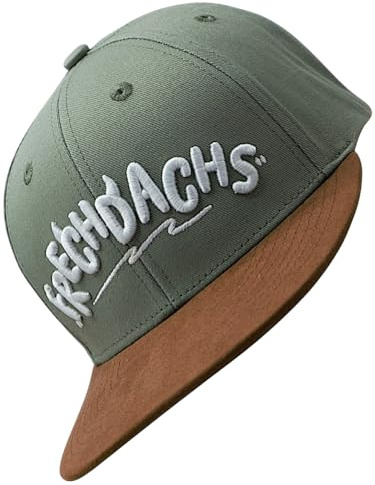 Bexxwell Kinder Snapback Cap Frechdachs (Junior, Kids, optimale Passform, Kappe, Jungs, Unisex) (DE/NL/SE/PL, Alter, Einheitsgröße, Grün)