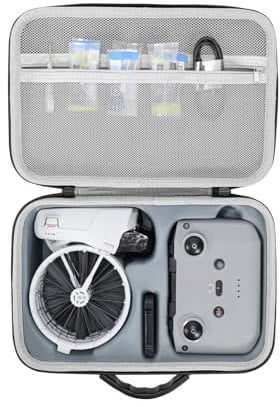 FPVtosky Tasche für dji, tragbare PU wasserdichte Case mit Schultergurt, Schutz für FLIP Drohne und Akku Zubehör (für dji RC-N3 Controller)