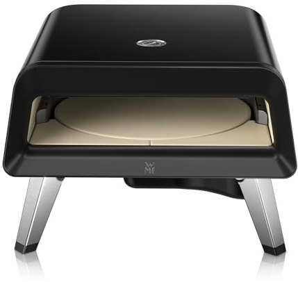WMF Pizzaiolo Pro Pizzaofen, über 450°C Backtemperatur, großer Pizzastein (Ø 40 cm), automatische Drehmechanik, integrierte Temperaturüberwachung für perfekte Ergebnisse in 90 Sek., Gas Pizzaofen