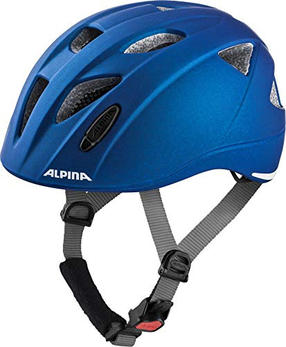 ALPINA Ximo L.E. - Leichter, Sicherer &Bruchfester Fahrradhelm, mit optionalen LED-Licht, Für Kinder, Blue, 47-51 cm