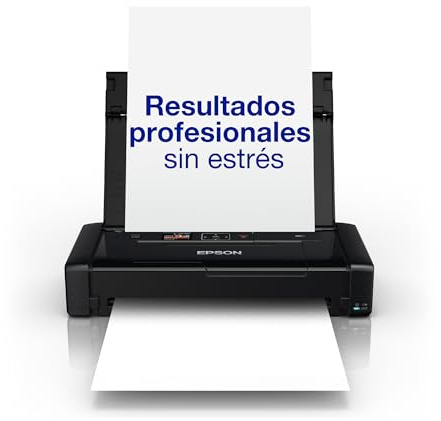 Epson Workforce WF-110W tragbarer Tintenstrahldrucker (DIN A4, WiFi Direct, Drucker, mobiles Drucken, USB, integrierter Akku, nur 1,6 kg Gewicht) schwarz