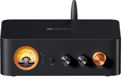 Fosi Audio MC351 2.1 Kanal Verstärker mit DAC, Home Audio Stereo Bluetooth Endstufe mit Dual TPA3255 Chips für HiFi Passiv Lautsprecher, Vintage VU Meter Receiver mit USB/Opt/Coax