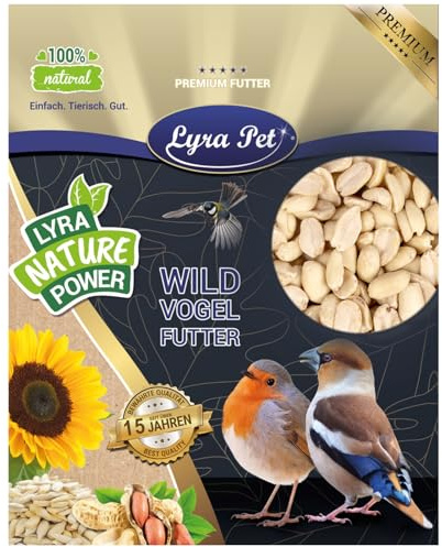 Lyra Pet® | 25 kg Erdnusskerne Splits | Wildvogelfutter Ganzjährig | Nährstoffreiches Streufutter | Energiespender für Alle Wildvögel | Erdnüsse ohne Schale | Vogelfutter für Sommer und Winter