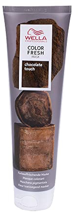 Wella Professionals Color Fresh Mask Chocolate Touch – Haarkur zum Beleben und Verändern der Haarfarbe – pflegende Tönung mit Avocadoöl – für braunes Haar – 150 ml