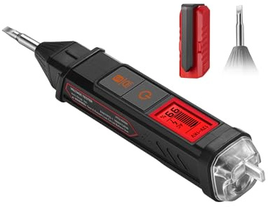 AstroAI VTS1000H Spannungsprüfer mit Schraubendreher, Berührungslos Stromprüfer AC 12V/70V-1000V, Großes LCD-Display, Akustische und visuelle Alarme