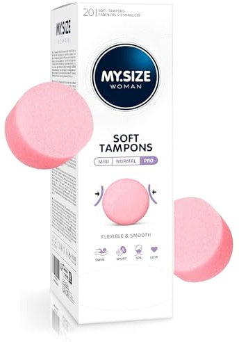 MY.SIZE Woman Soft Tampons PRO, 20 Stück, fadenlose Tampons Für Sport, Love und Spa