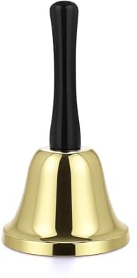VABNEER Handglocke Glocke Klingel Hand Tischglocke Rezeptionsklingel Tischklingel Anrufsglocke (Gold)