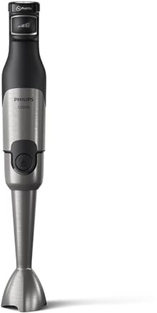 Philips 5000-Serie Stabmixer - 1200W Leistung. ProMix-Technologie. LED-Geschwindigkeitsanzeiger. Stufenlose Geschwindigkeitseinstellung. Kompaktes Design. Leicht zu reinigen. Schwarz (HR2681/00)