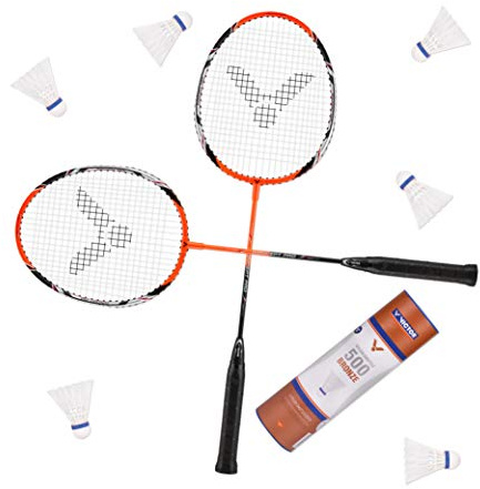 VICTOR Pro Set mit Balldose, 2 Schläger (ca. 66 cm) + eine 6er Balldose