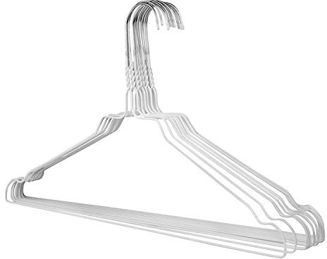 RSR-Hangers® Drahtbügel 50 Stück Kleiderbügel aus Metall Weiß Metallkleiderbügel Set Drahtkleiderbügel Metall Draht Hosenbügel Verzinkt Platzsparend Hochwertige Pulverbeschichtung 40 cm