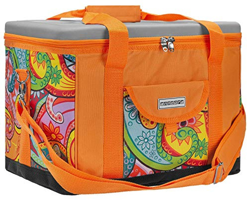 anndora Kühltasche XL 40 Liter – große Isoliertasche mit Getränkehalter & Tragegurt – auslaufsicher & belastbar bis 10kg – Thermotasche für Picknick, Camping, Strand & Einkauf