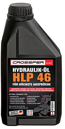 CROSSFER 1 Liter Kanister HLP46 Hydrauliköl für Hydraulikpressen, Holzspalter, Wagenheber, Hydraulikflüssigkeit mit 46er Viskosität