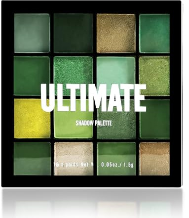 Boobeen Bunte Lidschattenpalette Makeup-16 Farben, matter und glitzernder Lidschatten, leuchtende Lidschattenpaletten, mischbar, einfach, um dramatische Glamour Looks zu kreieren (grüne Farbe)